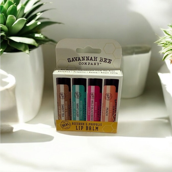 Savannah Bee Company Other - New Savannah Bee Company beeswax and propolis lip balm, set of 4